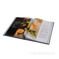 Livre de recettes de couverture de couverture de couverture de couverture laminée sur le livre de cuisine Hot Hardback Printing